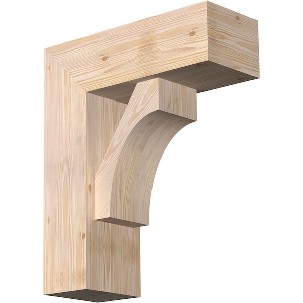 Ekena Millwork Westlake Block Smooth Bracket w/ Offset Brace, Douglas Fir, 7 1/2"W x 20"D x 24"H BKT0806X20X24WTL05SDF - main